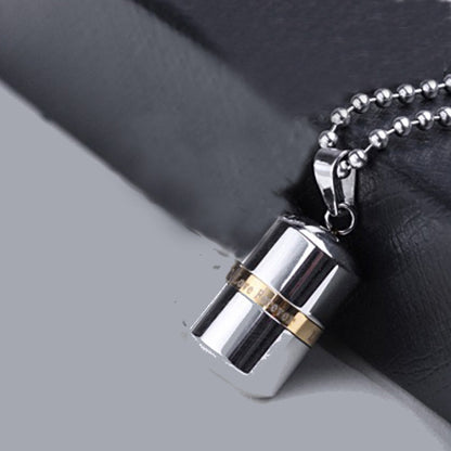 Titanium steel perfume bottle pendant