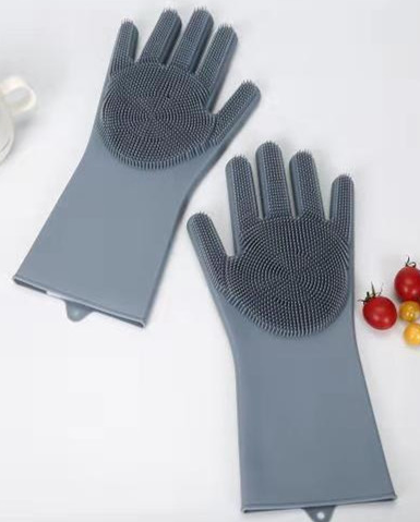 Silicone dishwashing gloves pet brush gloves