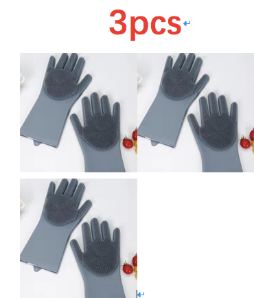 Silicone dishwashing gloves pet brush gloves