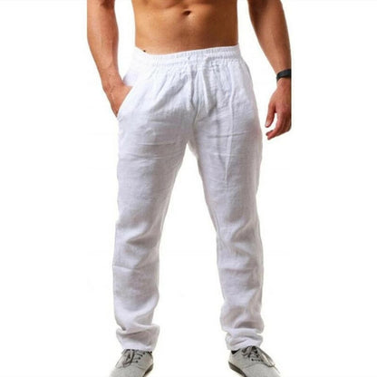 Hip Hop Breathable Cotton Linen Loose Casual Sports Pants