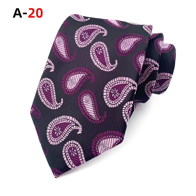 European And American Paisley Polyester Jacquard Men's Tie