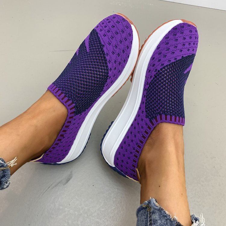 Flyknit Breathable Shoes Wedge Sneakers