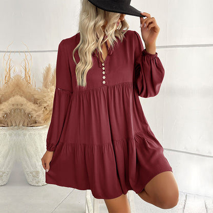 Women's Fashion Long Sleeve Loose Dresses