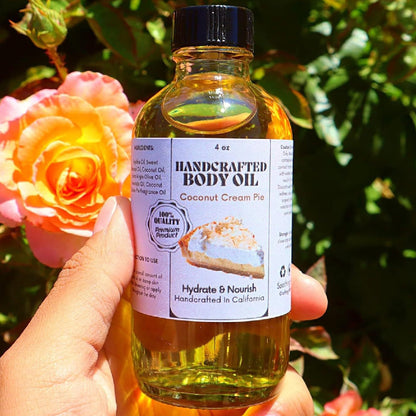 Handcrafted Body Oil - Coconut Cream Pie Body Coconut Cream Pie Body Oil 4oz