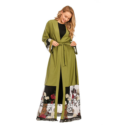 New Women's Cardigan Robe Stitching Embroidery - Glamour Gale