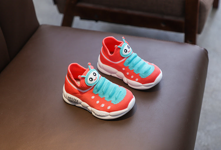 Children's soft-soled fly-knit shoes