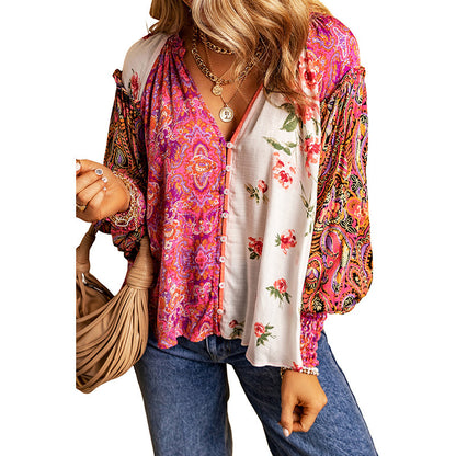 Fashion Floral Print Shirt For Women