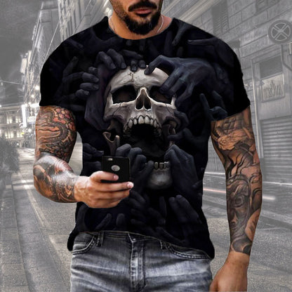 Men's Digital Print Street Sports Short Sleeve T-Shirt