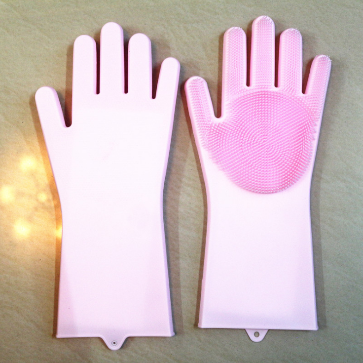 Silicone dishwashing gloves pet brush gloves