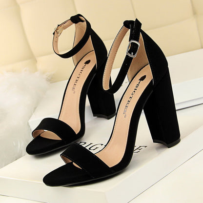 Thick heel high heel sexy nightclub sandals