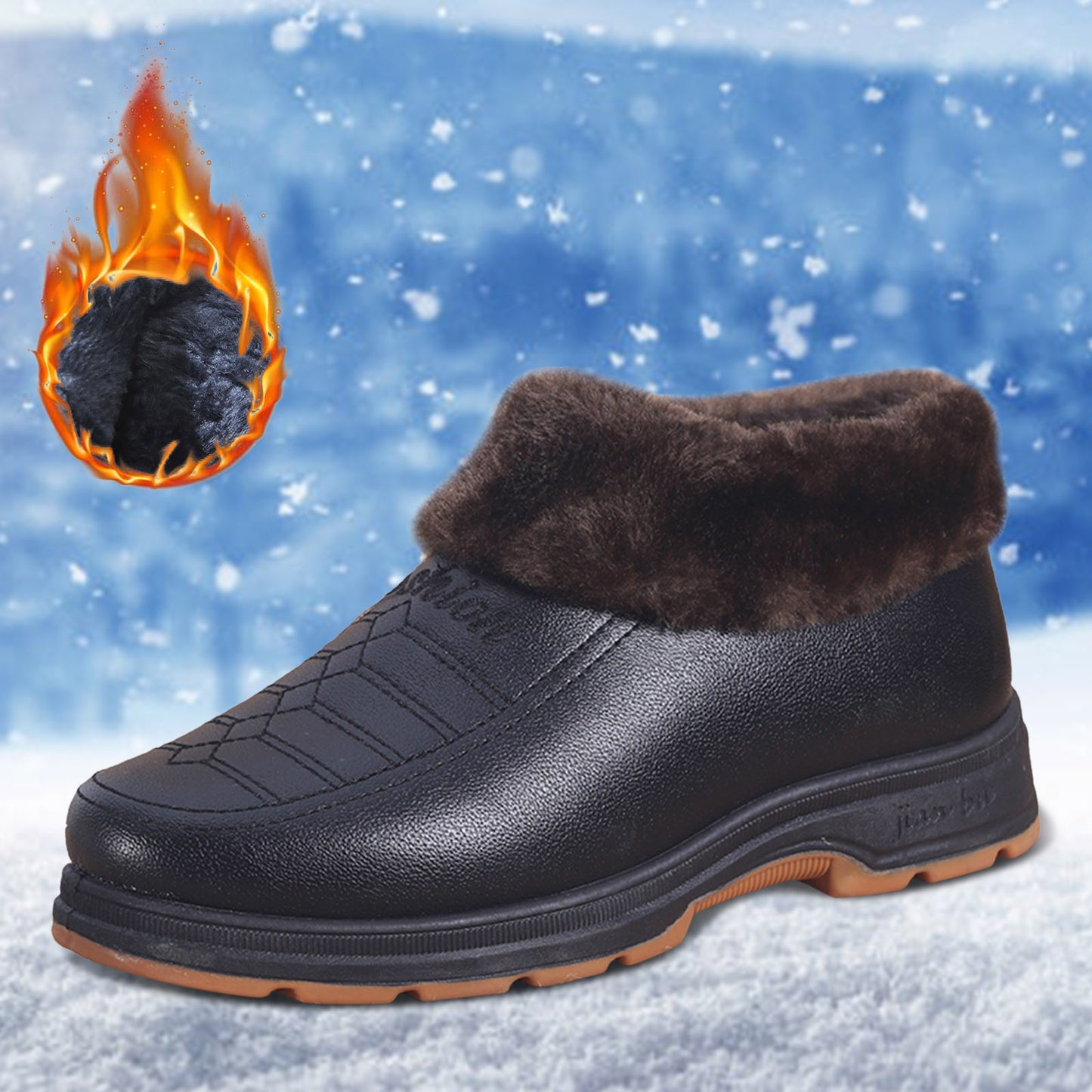 Fleece Thickened Warm And Non Slip Cotton Shoes