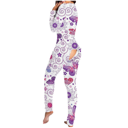 Women's Button Flip Adult Pajamas