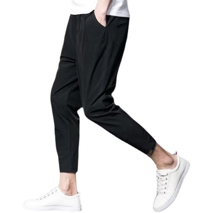 Summer Men's Ice Silk Stretch Casual Pants