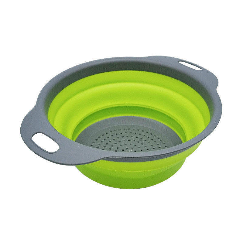 Foldable Silicone Colander Fruit Vegetable Washing Drain Basket Strainer Kitchen Collapsible Silicone Colander Baskets