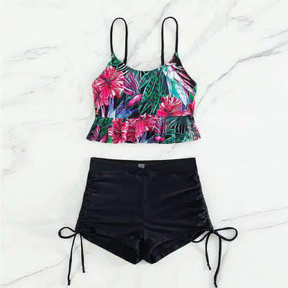 Women's High Waist Print Split Bikini