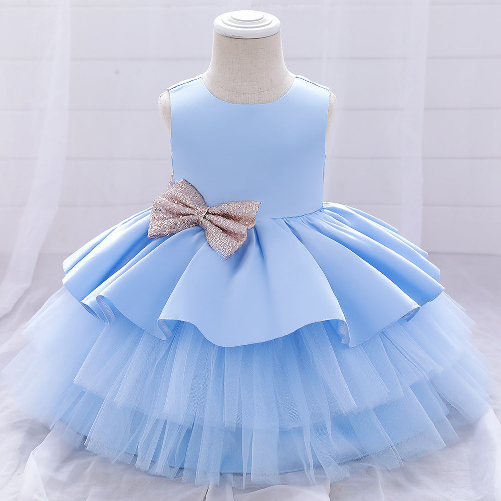 One year old princess dress wedding dress