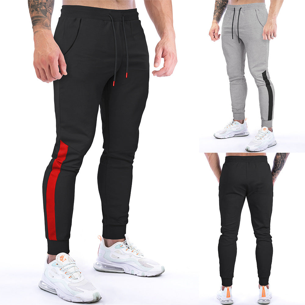 Men's Color-blocking Casual Pants And Leggings