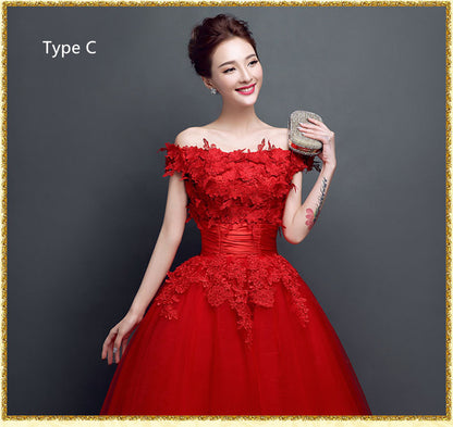 Lace upscale wedding evening dress