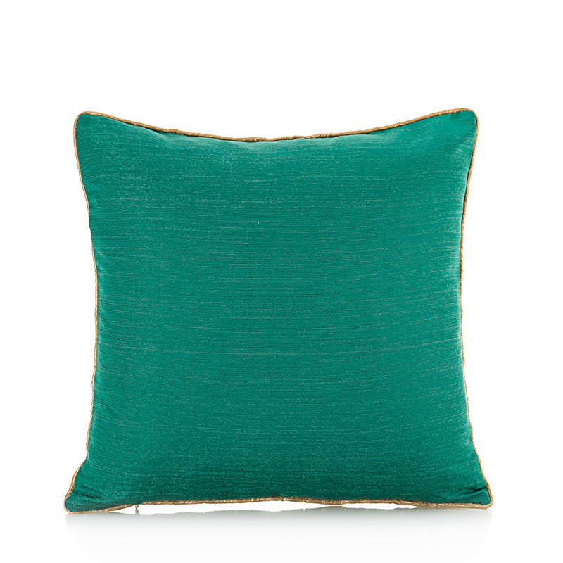 Dark green satin jacquard embracing light luxury pillowcase