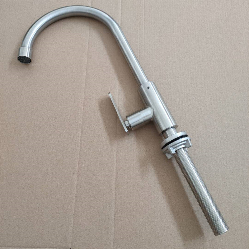 Stainless steel kitchen faucet