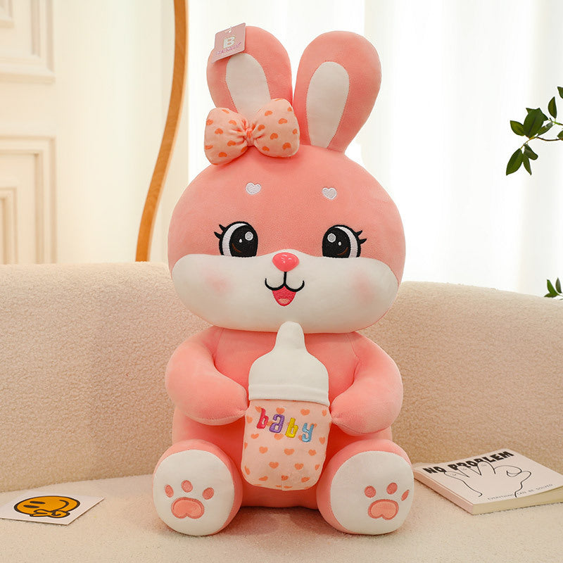 Milk Bottle Rabbit Plush Toy Children's Birthday Gifts