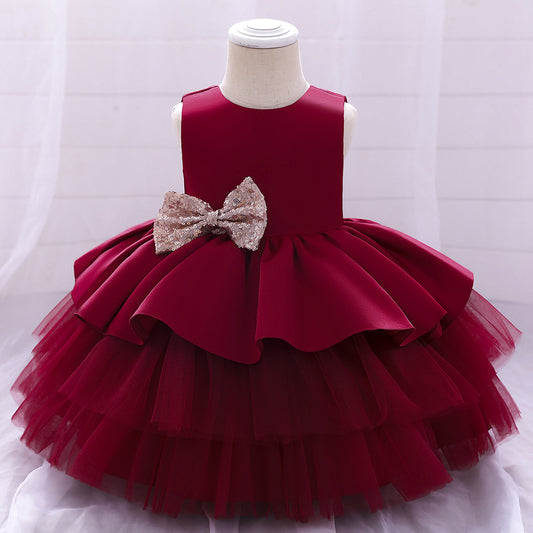 One year old princess dress wedding dress