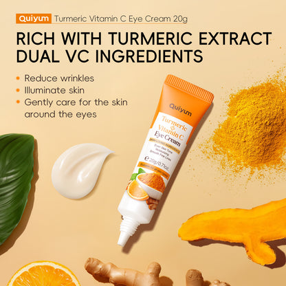 QUIYUM: Turmeric Vitamin C Eye Cream 15g Moisturizing