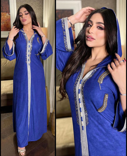 Blue Diamond Moroccan Style Diamond Robe Women's - Glamour Gale