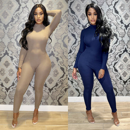 Tight Long Sleeve Jumpsuit Women