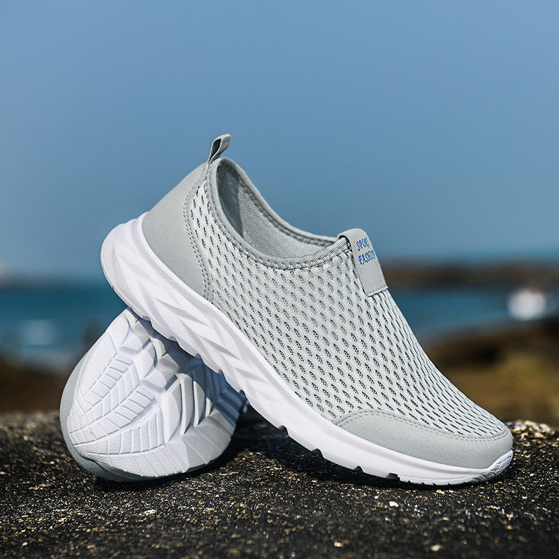 Outdoor New Couple Casual Men's Mesh Shoes Soft Sole Lightweight Breathable Running Shoes Sneakers