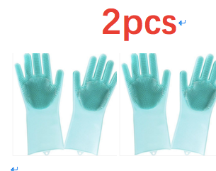 Silicone dishwashing gloves pet brush gloves