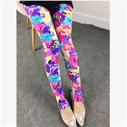 Ladies Casual Thin Printed Stretch Leggings