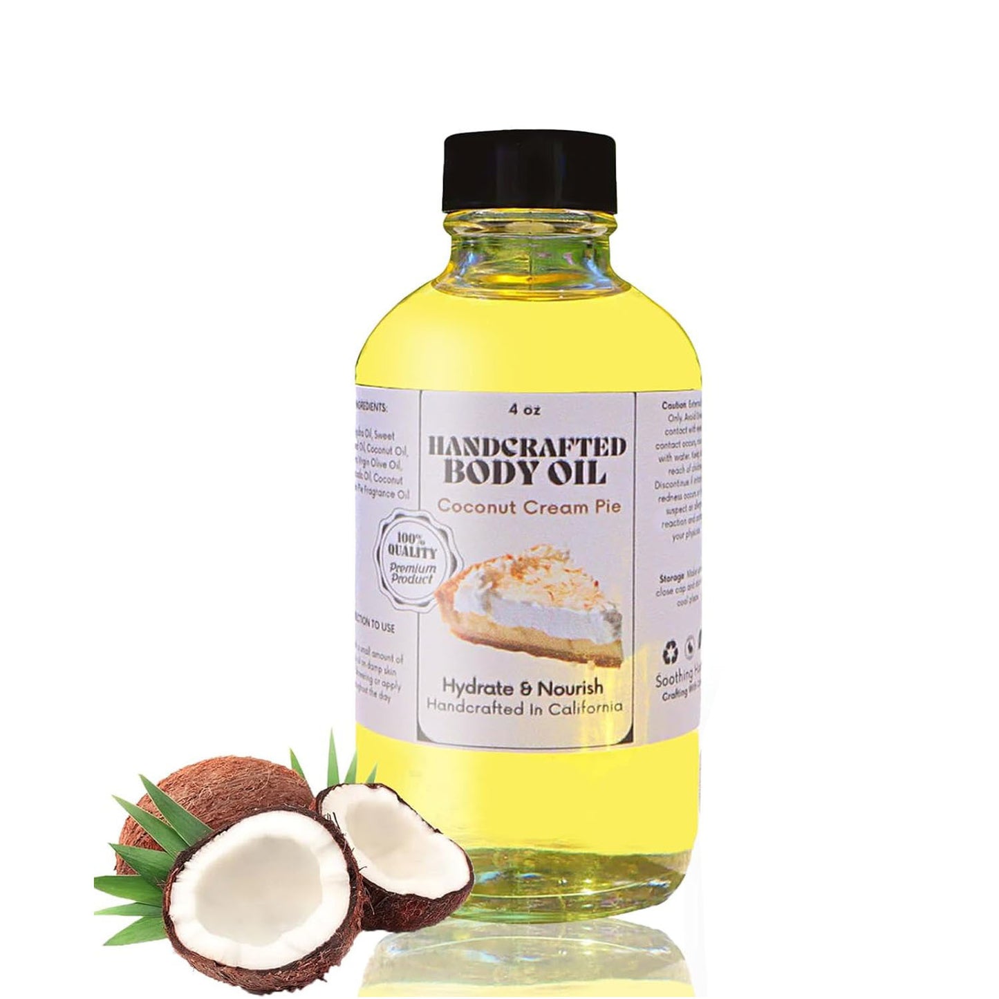 Handcrafted Body Oil - Coconut Cream Pie Body Coconut Cream Pie Body Oil 4oz