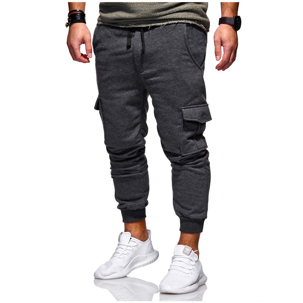 Men's casual pants with side pockets