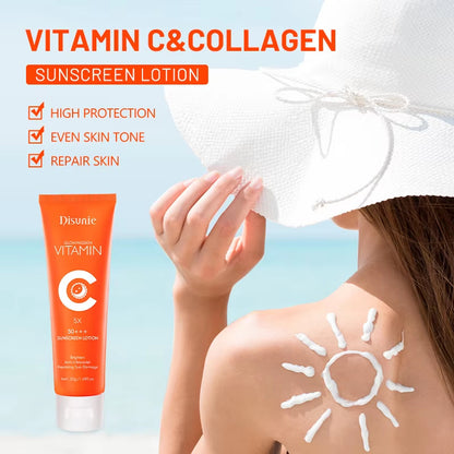 DISUNIE - Sunscreen Cream Spf 50 Vitamin C Collagen Moisturizer Brightening Lotion Korean Skin Care Sun Block Sunscreen For The Black Skin - Glamour Galesunscreen