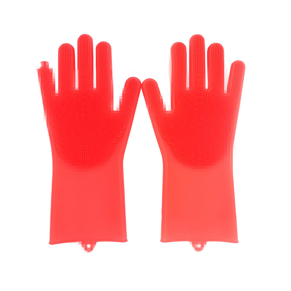 Silicone dishwashing gloves pet brush gloves