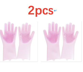 Silicone dishwashing gloves pet brush gloves