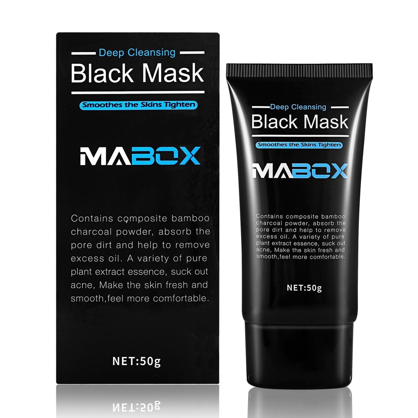 MABOX:  Black Mask Peel Off Bamboo Charcoal Purifying Blackhead Remover Mask Deep Cleansing for AcneScars Blemishes WrinklesFacial