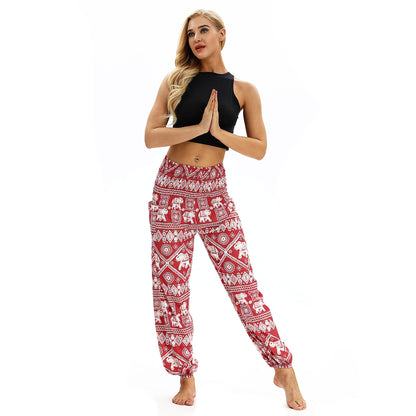 Fashion Casual Loose Printed Slacks