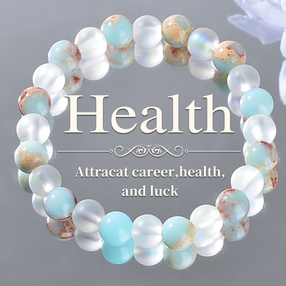 Shoushan Stone Frosted Colorful Crystal Bracelet