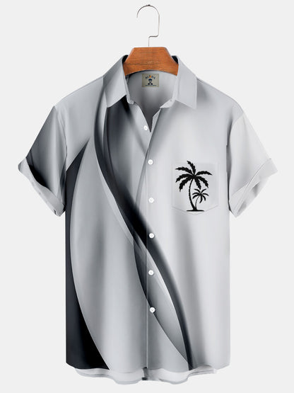 European And American Coconut Tree 3D Printed Hawaiian Shirt