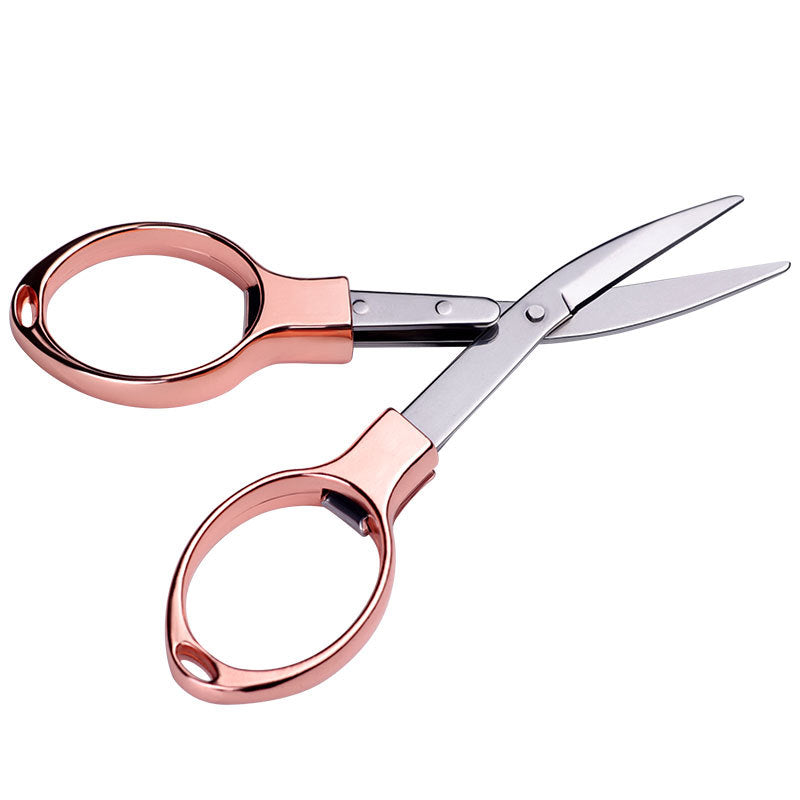 Mini Stainless Steel Folding Scissor Keychain Fishing Scissor Cutter Camping Tool Fishing Pliers Scissors Line Cutter Tool