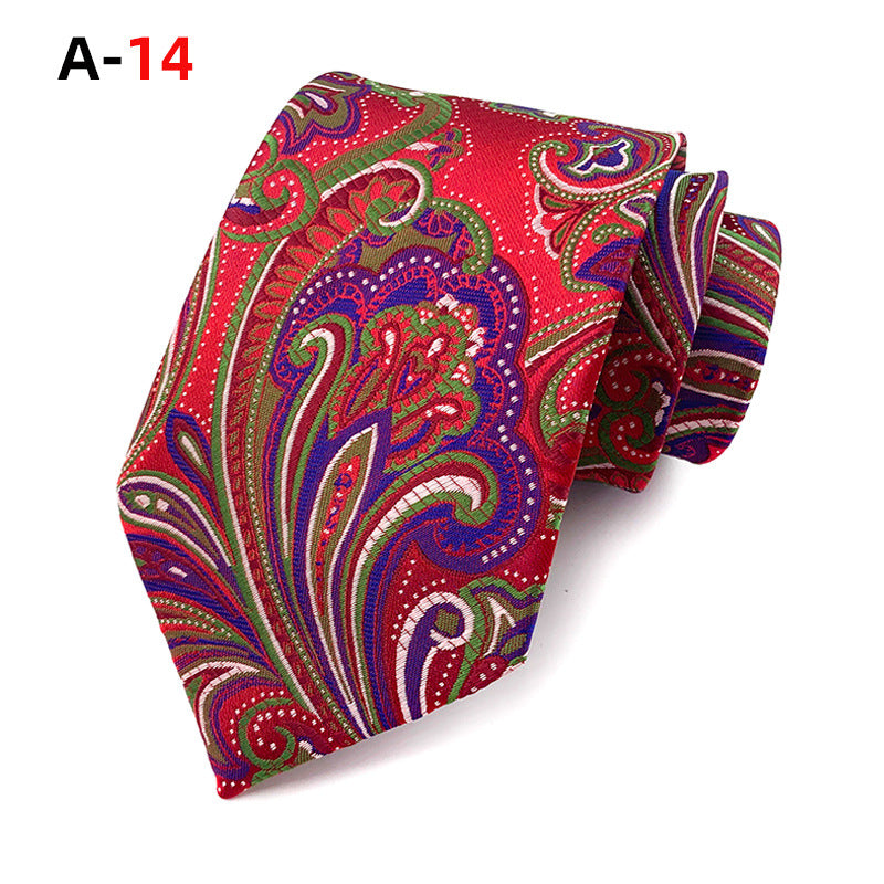 European And American Paisley Polyester Jacquard Men's Tie