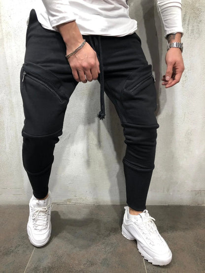 Men Sports Zipper Casual Pants - Glamour Gale