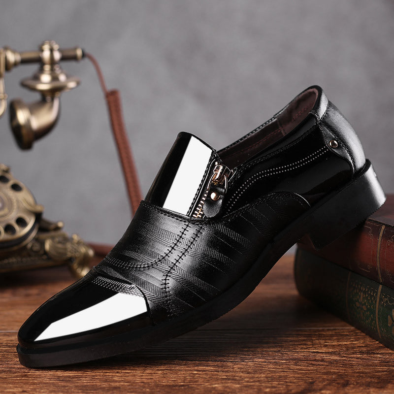 Men's New Business Leather Shoes Hollowed Out Breathable