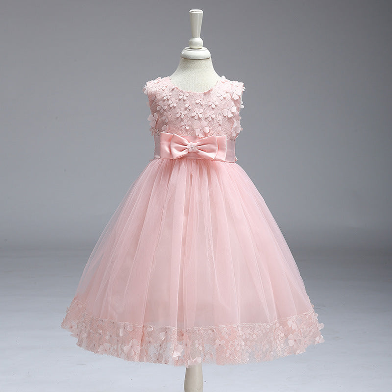 Summer Skirt Kids Girls Princess Tutu Flower Children Wedding Dress Wholesale Show Skirt