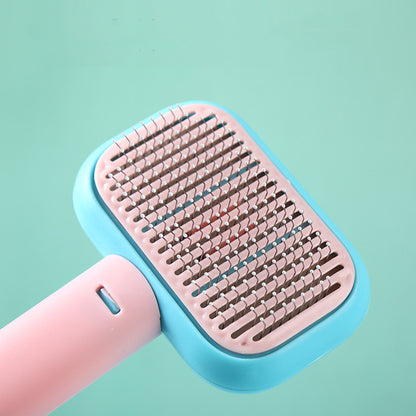 New Pet Cat Dog Hair Brush Hair Massage Comb Open-Knot Brush Grooming Cleaning Tool Stainless Steel Comb