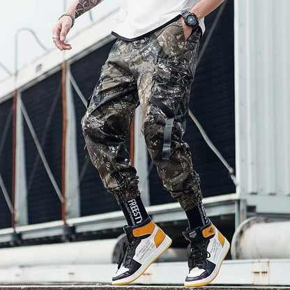 Men's Camouflage Cargo Pants Loose Harem Pants