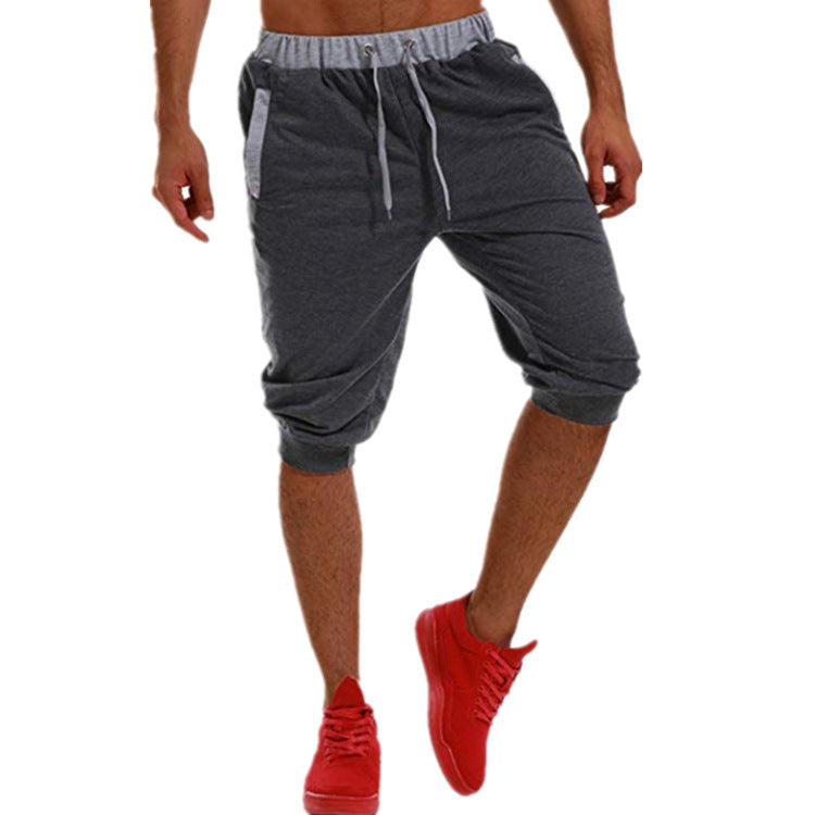 Men's Casual Sports Slimming Color-matching Fitness Jogging Shorts