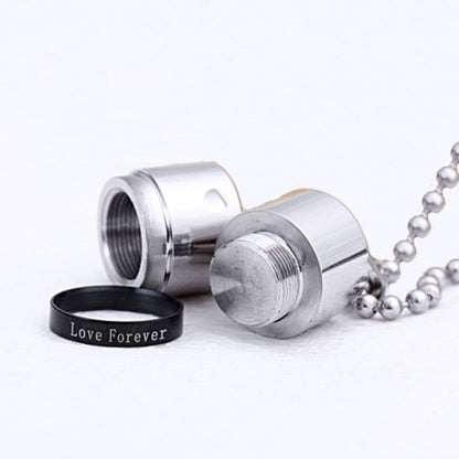 Titanium steel perfume bottle pendant